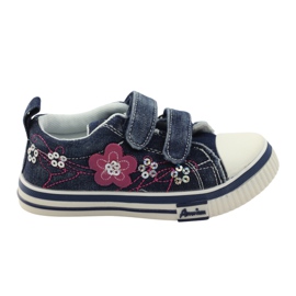 American Club Sneaker americane 15069 con paillettes blu navy rosa bianco