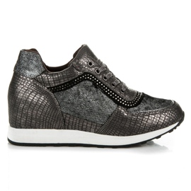 Kylie Sneakers Zeppa Con Stampa grigio