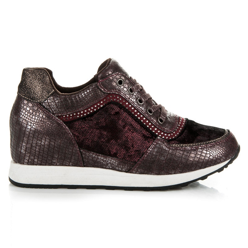 Kylie Sneakers Zeppa Con Stampa Claret rosso