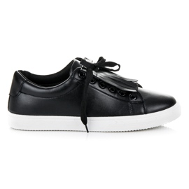 Sneakers Nere Con Frange nero