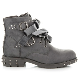Bestelle Stivali con fiocchi staccabili grigio