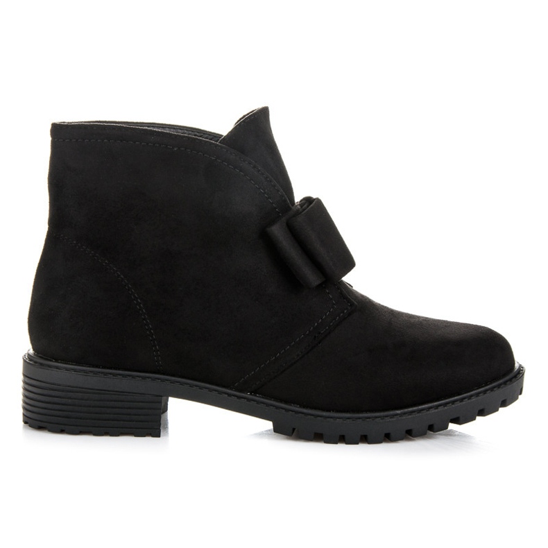 Bestelle Stivali slip-on con fiocco nero