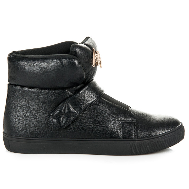 Sneakers Alte Con Velcro nero