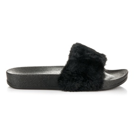 Seastar Pantofole Nere Con Pelliccia nero