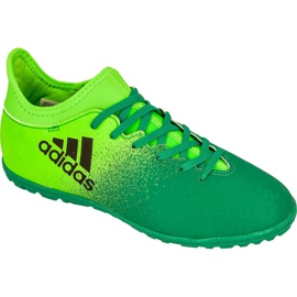Scarpe da calcio Adidas X 16.3 Tf Jr BB5879 verde verde