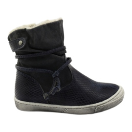 American Club Stivali invernali blu navy con cerniera americano 16183