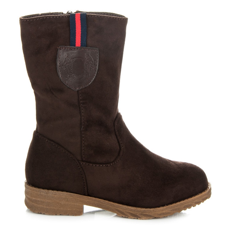 Top Shoes Stivali di camoscio per bambini marrone