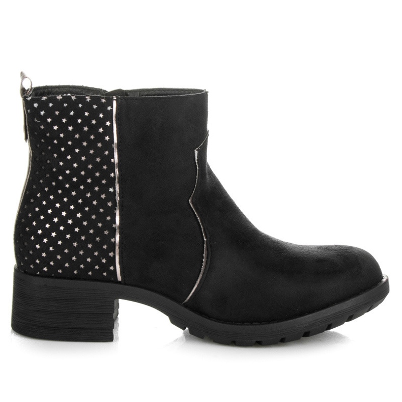Ideal Shoes Stivaletti in camoscio nero grigio
