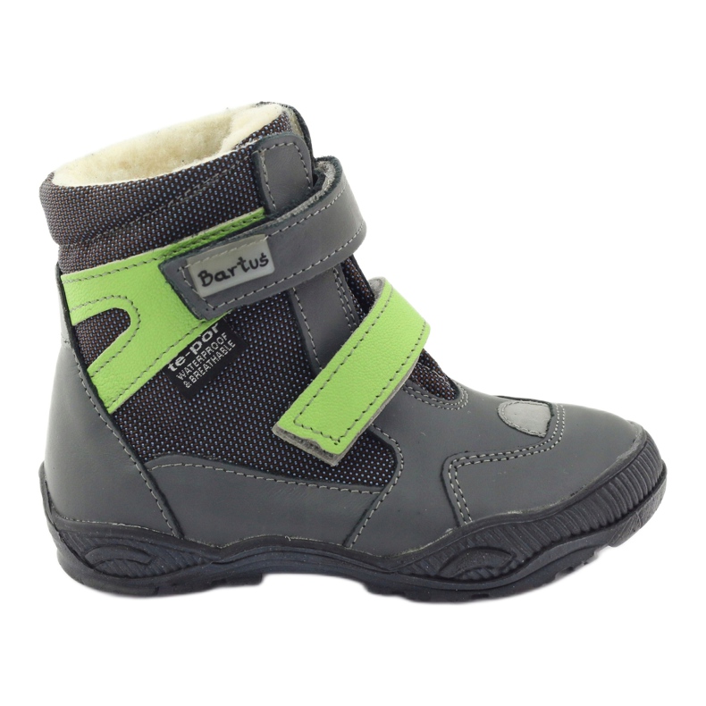 Stivali bartuś stivali con membrana 315 per velcro grigio/verde