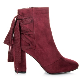 Vices New Collection Stivali eleganti con rilegatura bordeaux rosso