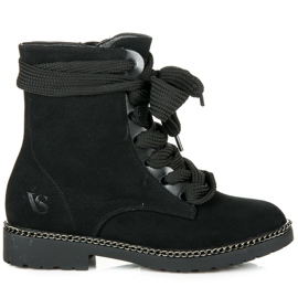 Vices New Collection Stivali con lacci larghi nero