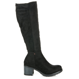Vinceza Stivali con tacco alto in camoscio nero
