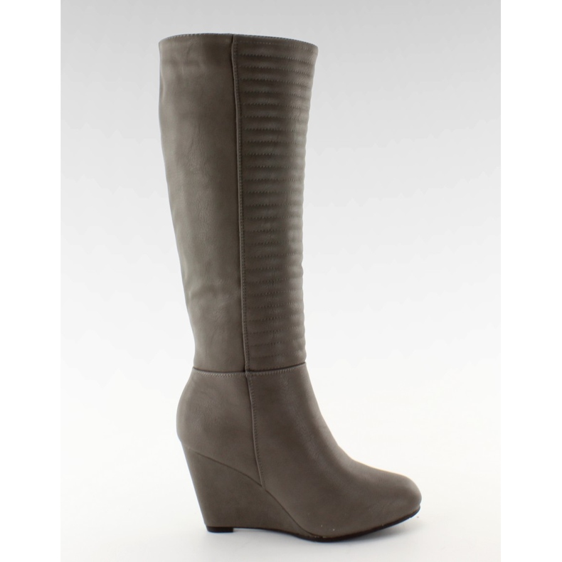 Stivali trapuntati tomaia BL3575 grigio marrone multicolore