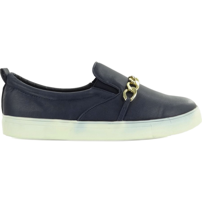 Slip-on con catena L-57 blu navy