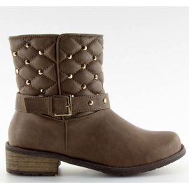 Stivali trapuntati color kaki 200-62 cachi