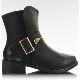 Stivali Jodhpur con fibbia Nero AH-01 Nero