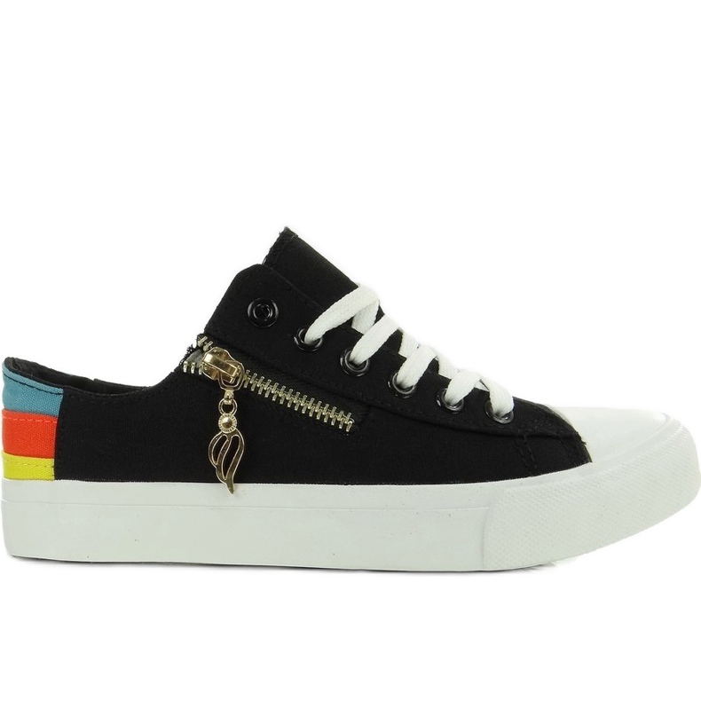 Sneakers colorate W04 Nero