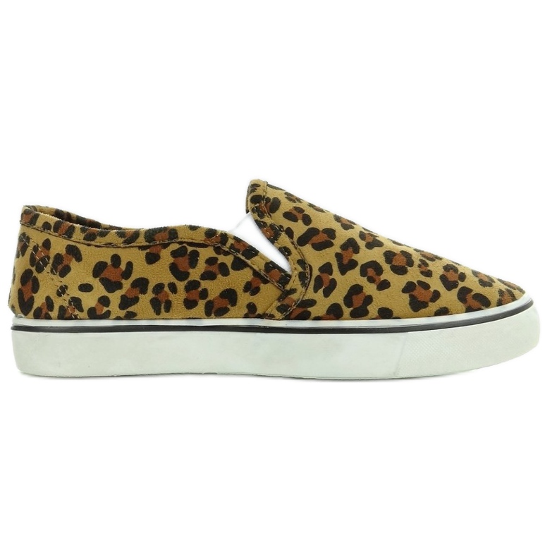 Sneakers slip-on C02 leopardate marrone