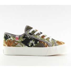 Sneakers, suola spessa K145403 FLORES-GRIS multicolore