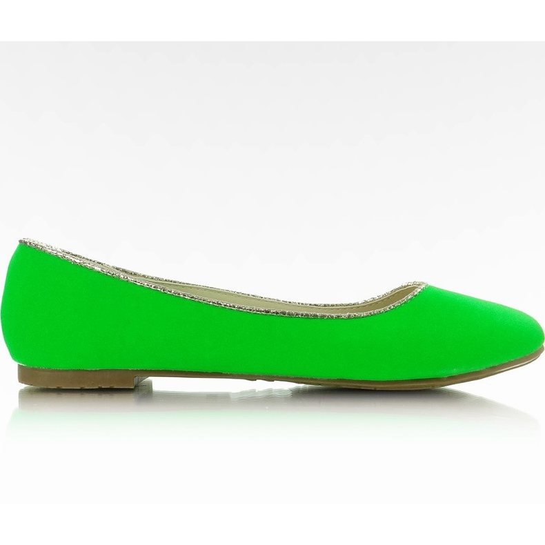 Ballerine al neon LX-1D126-21 Green-Fluo verde multicolore