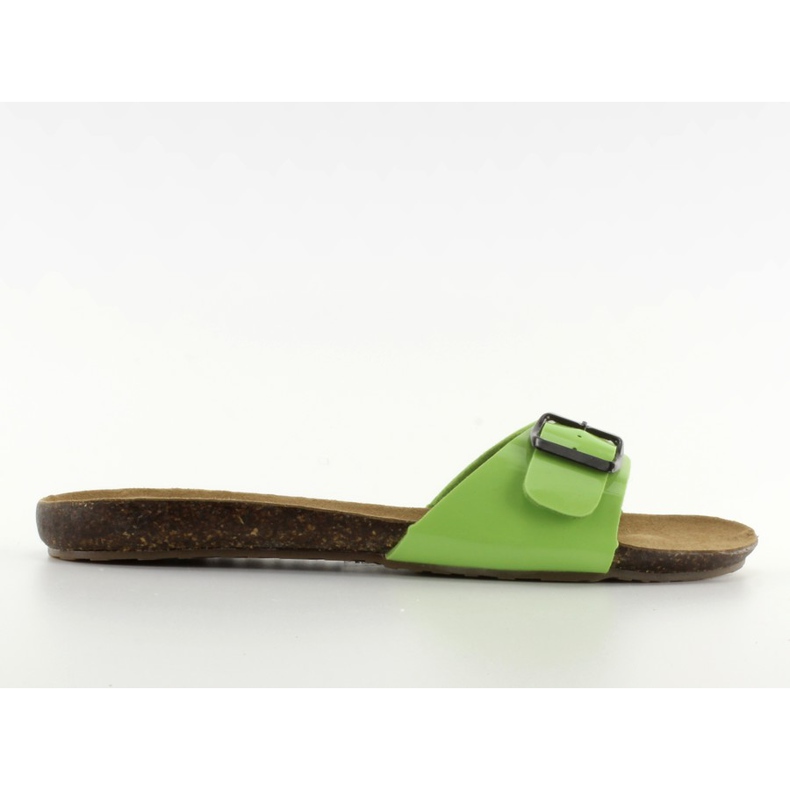 Pantofole con fibbia verde IR-283