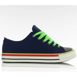 Sneakers AN1177 in tela blu scuro blu navy