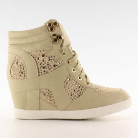 Sneakers con ganci 8073 beige