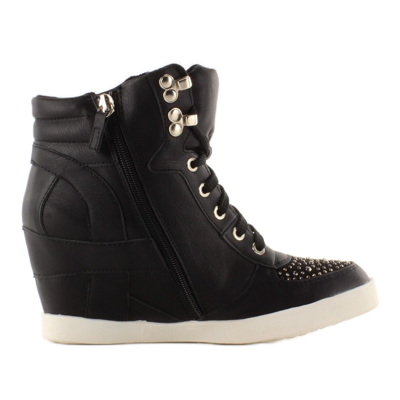 Sneakers nere con ganci 8073 nero