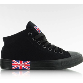Scarpe da ginnastica con la bandiera N003 nera nero