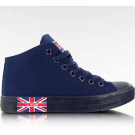 Sneakers con bandiera N003 Navy blu navy