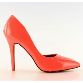 Décolleté asimmetriche U383 rosa-arancio arancia