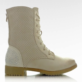 Stivali traforati C069 beige