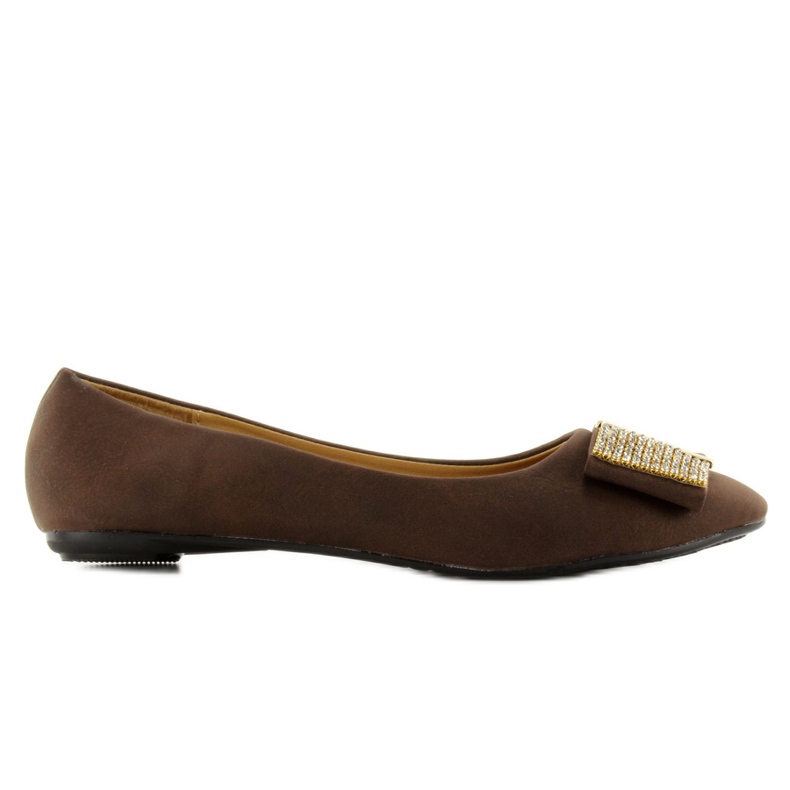 Ballerine con zirconi 619-170 Coffe marrone