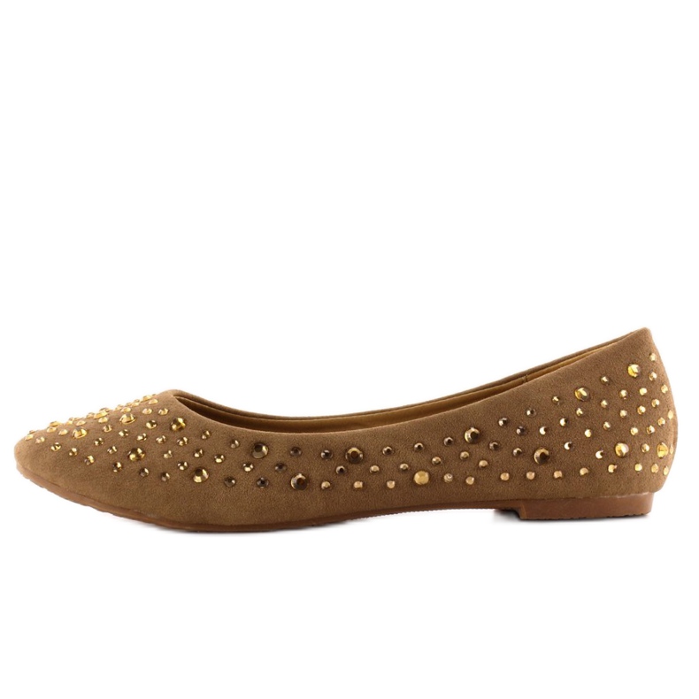 Ballerine con zirconi A909 kaki cachi