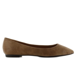 Ballerine con punte lisce e appuntite HY-1505 kaki cachi
