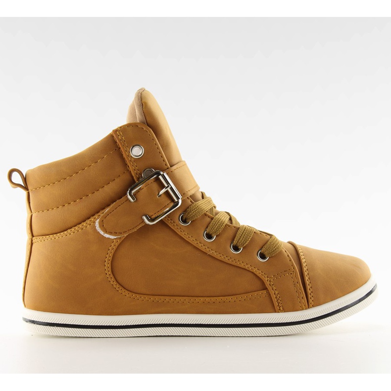 Sneakers con fibbia cammello B2013-3 marrone