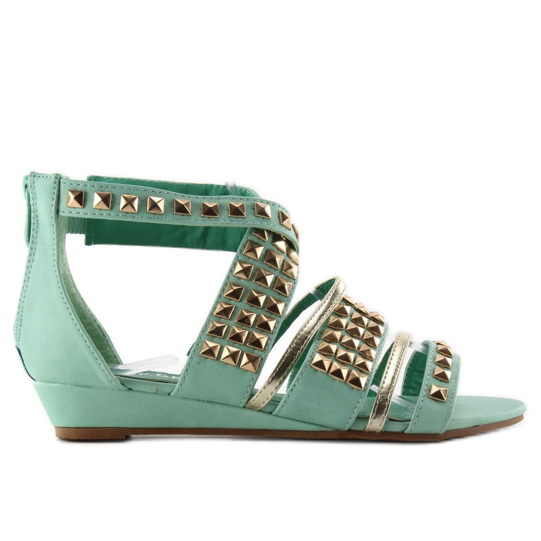 Sandali con borchie WF-30 menta verde