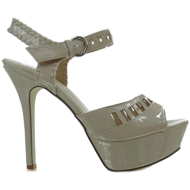 Sandali con tacco alto 1297-Bu beige
