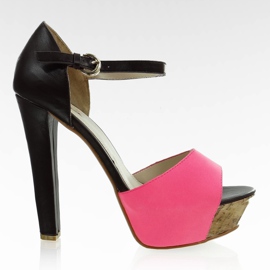 Décolleté sul post VB33035 rosa nero