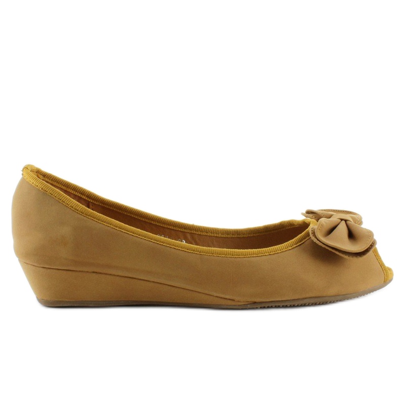 Ballerina su zeppa bassa 8550 cammello marrone