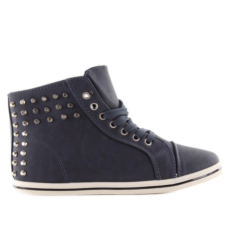 Sneakers con borchie G-27 blu navy