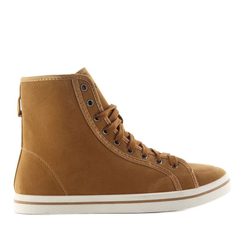 Sneakers su pelliccia 8938 cammello marrone