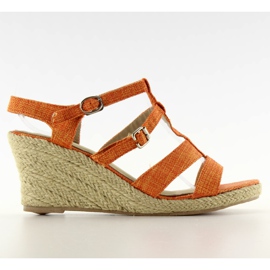Espadrillas HL201211 zeppe arancione arancia