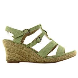 Zeppe espadrillas verdi HL201211 verde