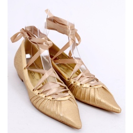 Ballerine con nastro intorno alla caviglia 391029-2 Bronzo giallo