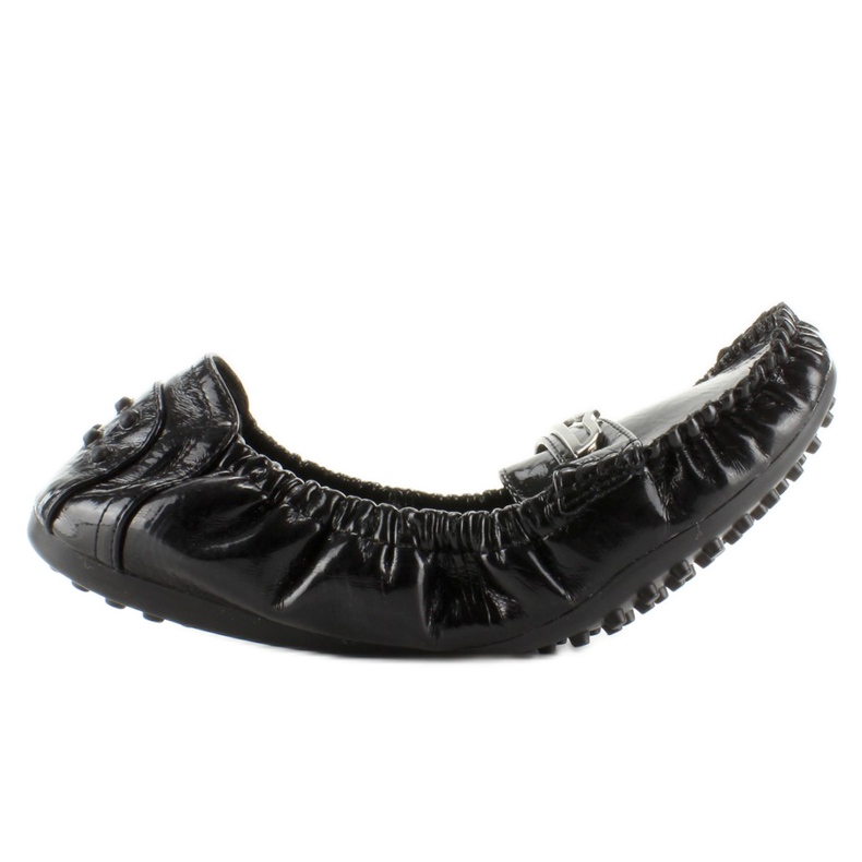 821-1V mocassini ballerine lacca nera nero