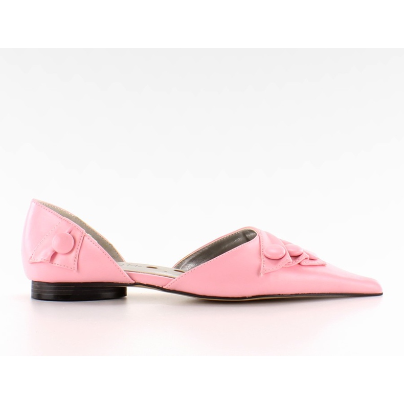 Pantofole con bottoni 39029-8A rosa