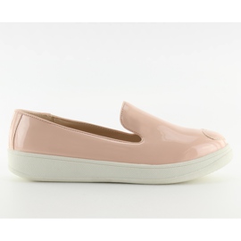 Sneakers slip-on verniciate A917 rosa