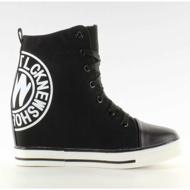 Sneakers con timbro di lino TL251 nero