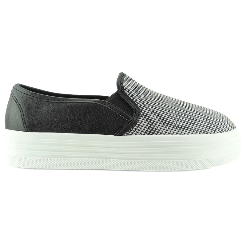 Sneakers slip-on tiny pied de poule SS02-02 Nero